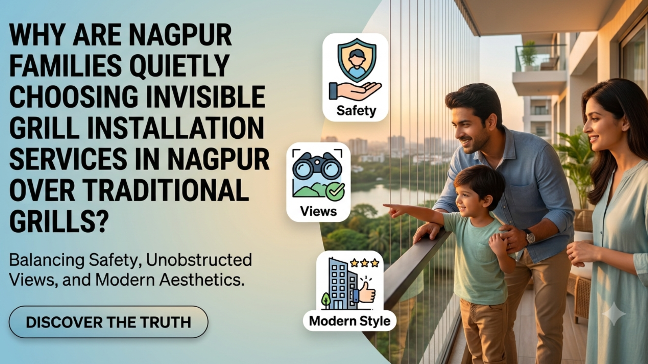 Why Nagpur Families Are Quietly Switching to Invisible Grill Installation Services in nagpur